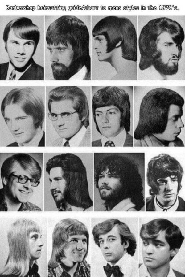 Frisur, Friseur, Auswahl, Liste, Haarschnitt, 70er, Vorlage