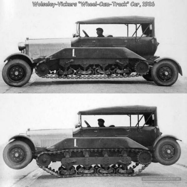 Wolseley-Vickers, Wheel Cum Track, Auto, Kettenantrieb