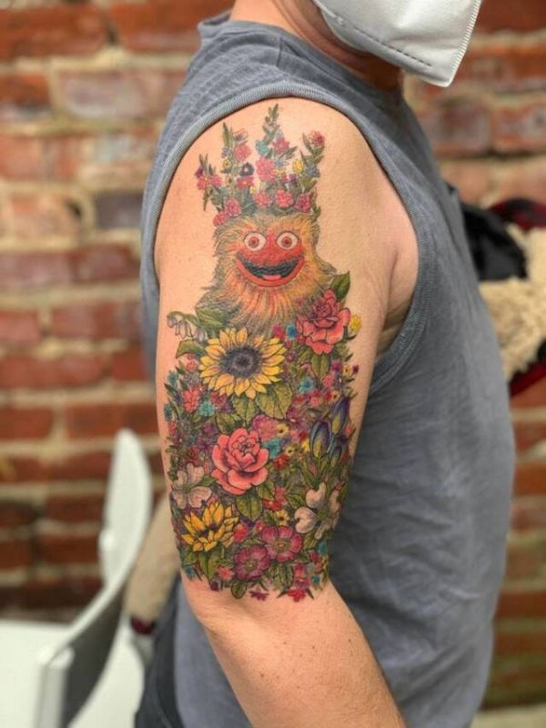 Blumen, Tattoo, Lachen, Horror