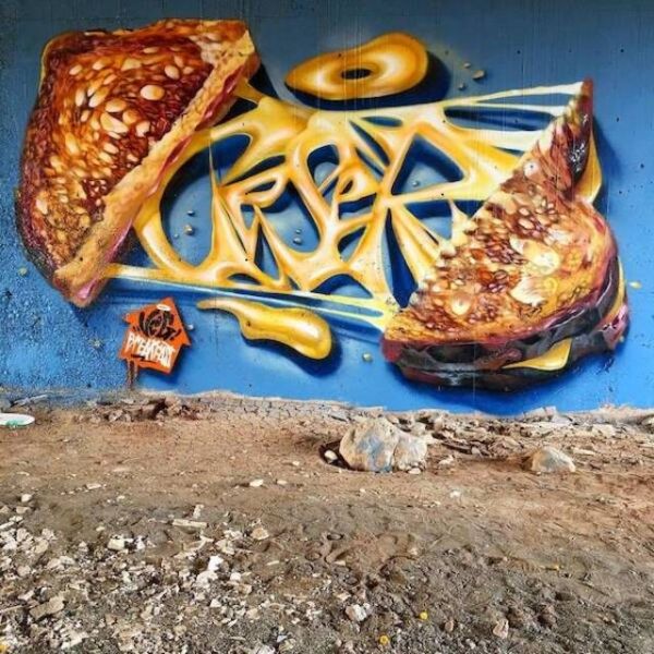Graffiti, Sandwich, KÃ¤se, Toastbrot