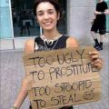 The Best Pics:  Position 87 in  - Funny  : too ugly to prostitute - too stupid to steal