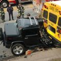 Die besten Bilder:  Position 28 in fail - Autounfall mit Schulbus