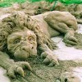 Die besten Bilder in der Kategorie sand_kunst: Löwe aus Sand