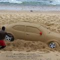 The Best Pics:  Position 20 in  - Funny  : Auto aus Sand mit Felgen und Spiegel