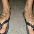 Die besten Bilder:  Position 119 in lustige tattoos - Air-Jordan-Sandalen Tattoo