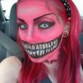 The Best Pics:  Position 98 in  - Funny  : Monster Gesichtsbemalung in Pink mit Kontaktlinsen