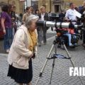 The Best Pics:  Position 9 in  - Funny  : Oma schaut sucht die Sterne mit Teleskop - Optical Fail