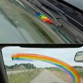 Die besten Bilder in der Kategorie quatsch: Regenbogen-Spass auf Windschutzscheibe