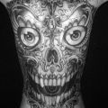 Die besten Bilder in der Kategorie horror_tattoos: Totenkopf-Tattoos auf Rücken komplett