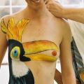 Die besten Bilder in der Kategorie bodypainting: lustiges Kakadu Bodypainting - funny Body Art