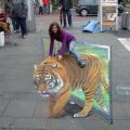 Die besten Bilder:  Position 46 in straßenmalerei - 3D Tiger STraßenmalerei-Kunst - amazing Street Painting