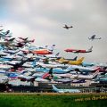 Die besten Bilder:  Position 64 in photoshops - Massen-Flugzeug-Start Photoshop Art