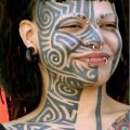Die besten Bilder in der Kategorie tattoos: Maori-Face-Tattoo with Piercings
