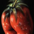 Die besten Bilder:  Position 46 in bodypainting - Erdbeeren-Gesäß-Bodypainting