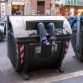 The Best Pics:  Position 27 in  - WTF - public garbage bed