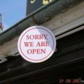 The Best Pics:  Position 168 in  - Funny  : sorry, open, schild