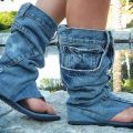 Die besten Bilder in der Kategorie design: Mal was Anderes - Denim Jeans Flip Flop Schuhe