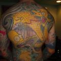 Die besten Bilder in der Kategorie lustige_tattoos: Mr.Burns-Dragon and Homer Simpson Samurai Tattoo