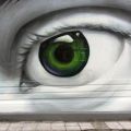 Die besten Bilder in der Kategorie graffiti: Riesen Auge Grafitti