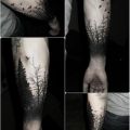 The Best Pics:  Position 2 in  - Scary Dark Forest Tattoo