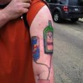 Die besten Bilder in der Kategorie lustige_tattoos: Jägermeister, RedBull, Infusion, Tattoo