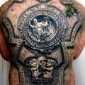Die besten Bilder in der Kategorie coole_tattoos: Rücken, Tattoo, optische Täuschung, Stein, 3D, realistisch