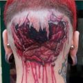 Die besten Bilder in der Kategorie horror_tattoos: Hirn, Kopf, Tattoo, Verletzung,  Horror, Blut