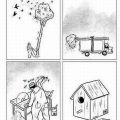 Die besten Bilder in der Kategorie cartoons: Vogelhaus, Vögel, Bäume, fällen, bauen, Natur