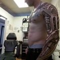 Die besten Bilder in der Kategorie biomechanic_tattoos: Tattoo, biomechanisch, Arm, Gelenke