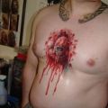 Die besten Bilder:  Position 59 in horror tattoos - Alien aus Brust Tattoo