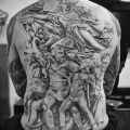 The Best Pics:  Position 4 in  - Antiquity, warrior, back, tattoo, black and white