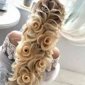 Die besten Bilder:  Position 7 in frisuren - Blond, Blüten, Rosen, Frisur, Hochzeit