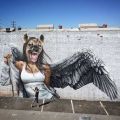 Die besten Bilder:  Position 80 in graffiti - Hyäne, Engel, Flügel, Frau, Wand, Graffiti