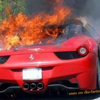 Hot Car - Burning Ferrari