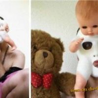 Kranke Babypuppe-Gesichtsmaske