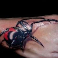 cooles 3D Spinnen-Tattoo