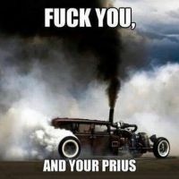 Fuck you, and your Prius Hybrid Car