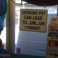 Smoking Pot can lead to, mh i forgott