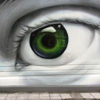 Riesen Auge Grafitti