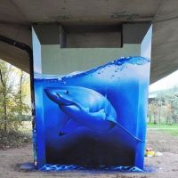 Big White Shark Grafitti