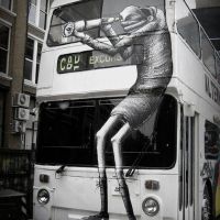 Creative Graffiti on Bus