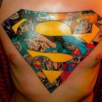 Superman Comic Tattoo