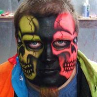 Doppel Totenkopf Facepainting