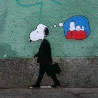 Business Snoopy is dreaming