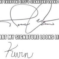 Wie meine Unterschrift aussieht.