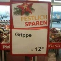 Grippe Schild