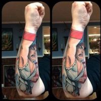 Superhelden Faust Tattoo