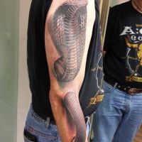 Cobra, Schlange, 3D, Arm, Tattoo