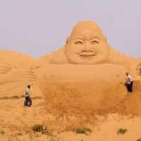 Sand, Buddha, Skulptur, Kunst, riesig