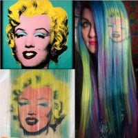 Marylin Monroe, Haare, färben, bunt, Frisur